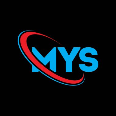 MYS logosu. MYS mektubu. MYS harfi logo tasarımı. Çember ve büyük harfli monogram logosuna bağlı MYS logosu. Teknoloji, iş ve emlak markası için MYS tipografisi.