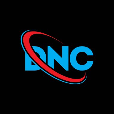 DNC logosu. DNC mektubu. DNC mektup logosu tasarımı. Çember ve büyük harfli monogram logosuyla birleştirilmiş DNC logosu. Teknoloji, iş ve emlak markası için DNC tipografisi.