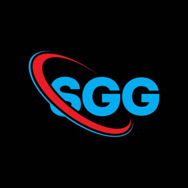 SGG logosu. SGG mektubu. SGG harf logosu tasarımı. Çember ve büyük harfli monogram logosuna bağlı baş harfler SGG logosu. Teknoloji, iş ve emlak markası için SGG tipografisi.