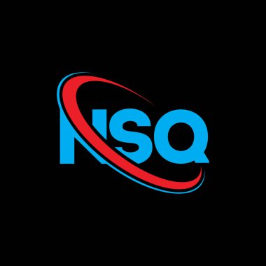 NSQ logosu. NSQ mektubu. NSQ harfi logo tasarımı. Çember ve büyük harfli monogram logosuna bağlı baş harfler NSQ logosu. Teknoloji, iş ve emlak markası için NSQ tipografisi.