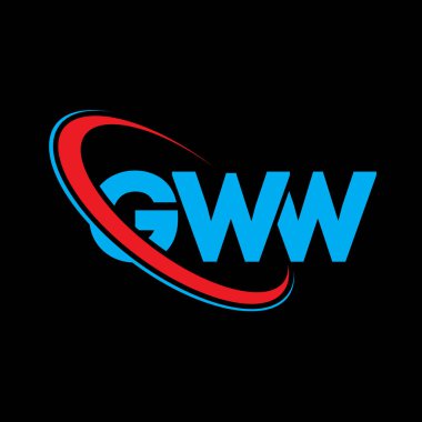 GWW logosu. GWW mektubu. GWW harfli logo tasarımı. Çember ve büyük harfli monogram logosuyla birleştirilmiş GWW logosu. Teknoloji, iş ve emlak markası için GWW tipografisi.