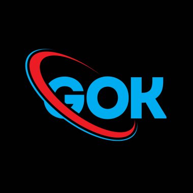 GOK logosu. GOK mektubu. GOK harf logosu tasarımı. Çember ve büyük harfli monogram logosuna bağlı GOK logosu. Teknoloji, iş ve emlak markası için GOK tipografisi. GOK logosu. GOK mektubu. GOK harf logosu tasarımı. GOK logosunun baş harfleri 