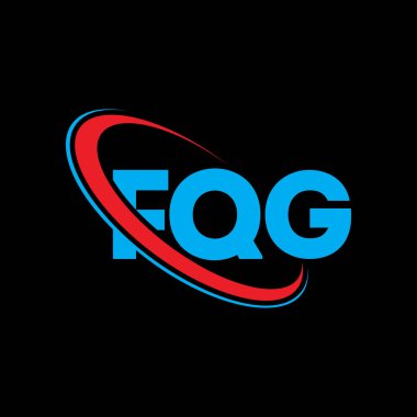 FQG logosu. FQG mektubu. FQG harf logosu tasarımı. Çember ve büyük harfli monogram logosuna bağlı FQG logosu. Teknoloji, iş ve emlak markası için FQG tipografisi.