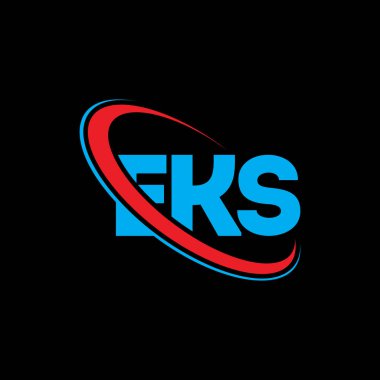 EKS logosu. EKS mektubu. EKS harf logosu tasarımı. Çember ve büyük harfli monogram logosuyla EKS logosunun baş harfleri. Teknoloji, iş ve emlak markası için EKS tipografisi.