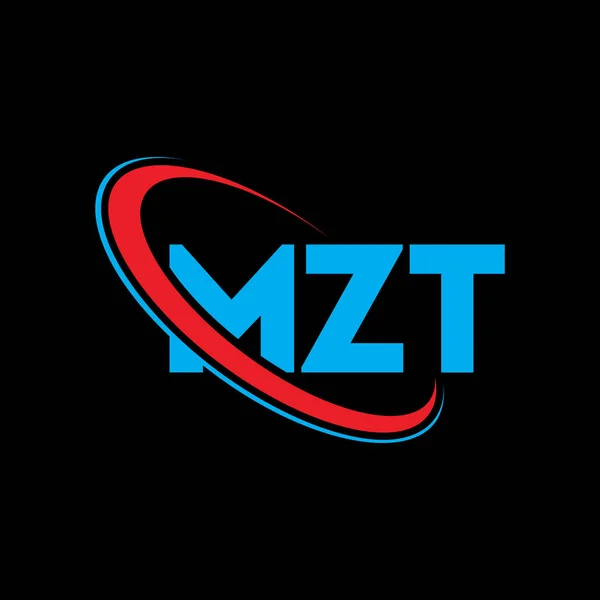 Mzt Logotyp Mzt Brev Mzt Bokstav Logotyp Design Initialer Mzt — Stock vektor