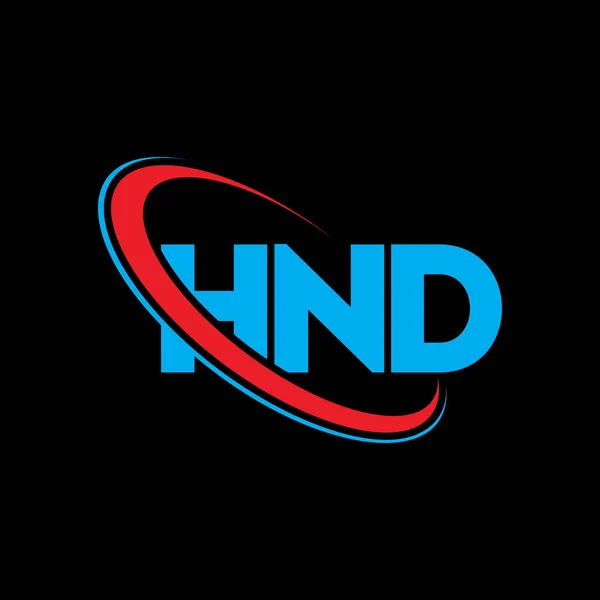 Logo Hnd Lettre Hnd Hnd Lettre Logo Design Initiales Logo — Image vectorielle