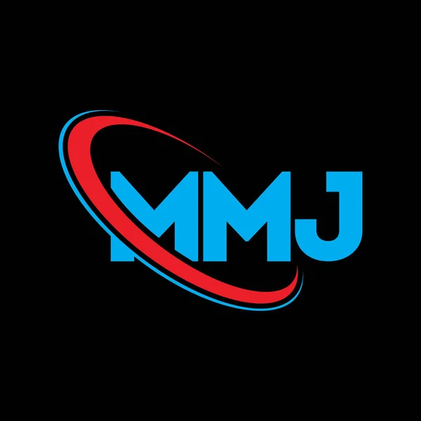 Logo Mmj Lettre Mmj Mmj Lettre Logo Design Initiales Logo — Image vectorielle