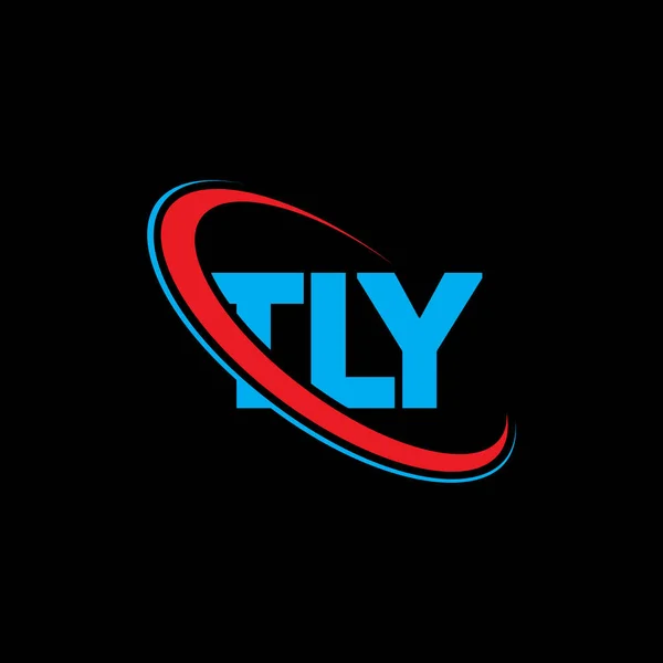 Tly Logo Wat Een Brief Tly Letter Logo Ontwerp Initialen — Stockvector