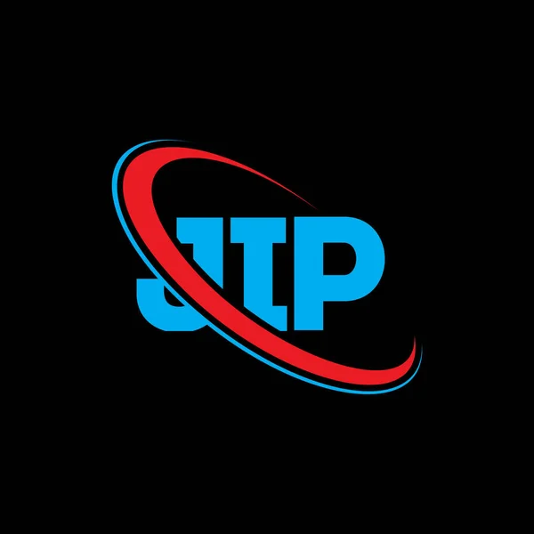 Logo Jip Lettre Jip Jip Lettre Logo Design Initiales Logo — Image vectorielle