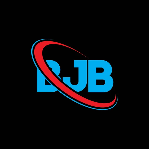 Bjbロゴ Bjbの手紙 Bjb手紙のロゴデザイン 初期のBjbロゴはサークルロゴと大文字のモノグラムロゴとリンクされています ビジネスおよび不動産ブランドのためのBjbタイポグラフィ — ストックベクタ