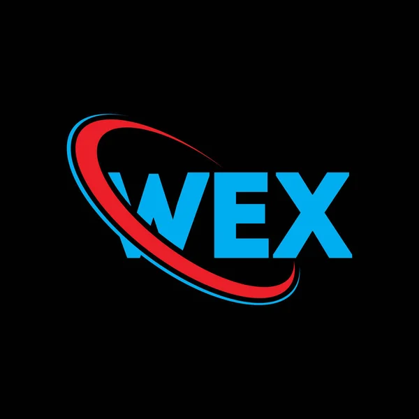 Logo Wex Lettera Wex Logo Wex Lettera Design Sigle Logo — Vettoriale Stock