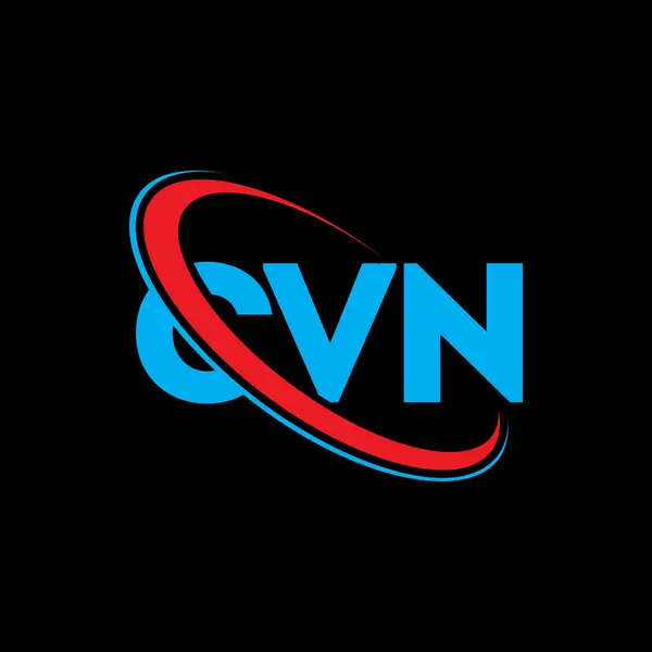 Cvn Logó Cvn Levél Cvn Betűlogó Tervezés Kezdeményezések Cvn Logó — Stock Vector