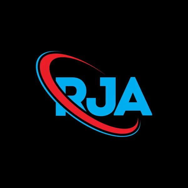 Logo Rja Carta Rja Diseño Del Logotipo Letra Rja Logotipo — Vector de stock