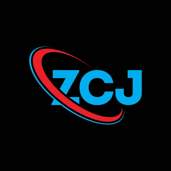Логотип Zcj Лист Zcj Дизайн Логотипу Літери Zcj Ініційований Логотип — стоковий вектор