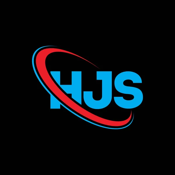 Логотип Hjs Лист Hjs Дизайн Логотипу Літери Hjs Ініційований Логотип — стоковий вектор
