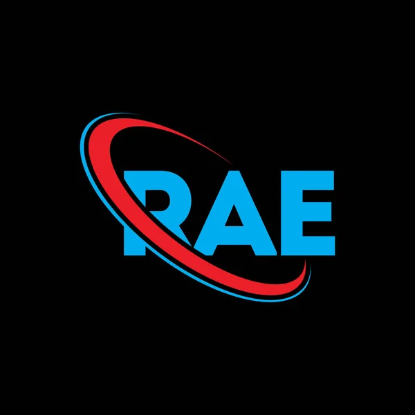 Rae Rae 문자입니다 Rae 디자인 Rae 로고는 대문자 로고와 연결되어 — 스톡 벡터