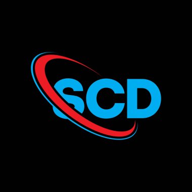 SCD logosu. SCD mektubu. SCD mektup logosu tasarımı. Çember ve büyük harfli monogram logosuna bağlı SCD logosu. Teknoloji, iş ve emlak markası için SCD tipografisi.