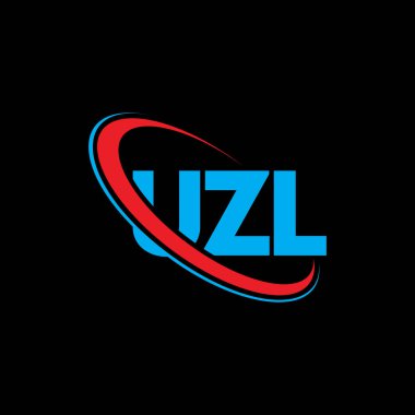 UZL logosu. UZL mektubu. UZL harf logosu tasarımı. Çember ve büyük harfli monogram logosuna bağlı baş harfler UZL logosu. Teknoloji, iş ve emlak markası için UZL tipografisi.