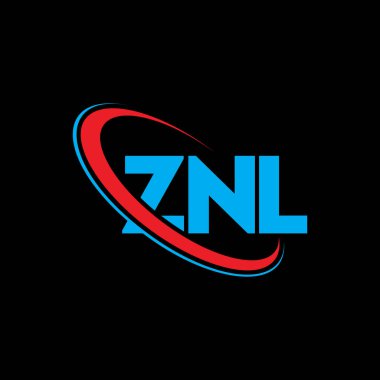 ZNL logosu. ZNL harfi. ZNL harf logosu tasarımı. Çember ve büyük harfli monogram logosuna bağlı baş harfler ZNL logosu. Teknoloji, iş ve emlak markası için ZNL tipografisi.