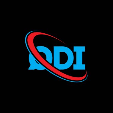 QDI logosu. QDI mektubu. QDI harf logo tasarımı. Çember ve büyük harfli monogram logosuna bağlı baş harfler QDI logosu. Teknoloji, iş ve emlak markası için QDI tipografisi.