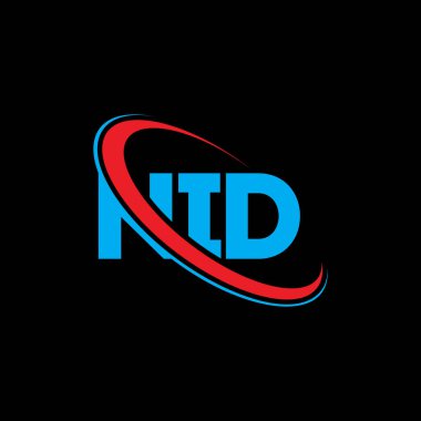 NID logosu. NID mektubu. NID mektup logosu tasarımı. Çember ve büyük harfli monogram logosuna bağlı NID logosu. Teknoloji, iş ve emlak markası için NID tipografisi.