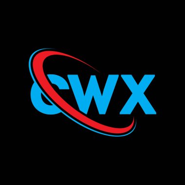 CWX logosu. CWX mektubu. CWX harfli logo tasarımı. Çember ve büyük harfli monogram logosuna bağlı baş harfler. Teknoloji, iş ve emlak markası için CWX tipografisi.