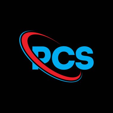 PCS logosu. PCS mektubu. PCS harf logosu tasarımı. Çember ve büyük harfli monogram logosuna bağlı PCS logosu. Teknoloji, iş ve emlak markası için PCS tipografisi.