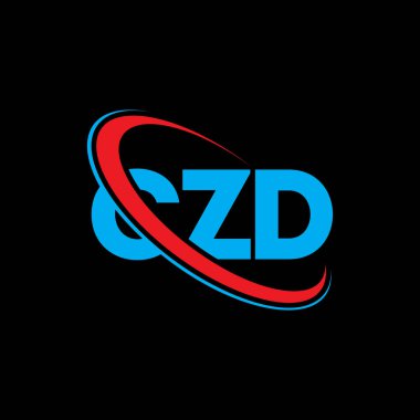 CZD logosu. CZD mektubu. CZD harf logosu tasarımı. Çember ve büyük harfli monogram logosuna bağlı baş harfler. Teknoloji, iş ve emlak markası için CZD tipografisi.