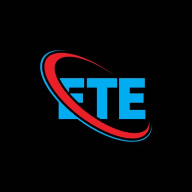 ETE logosu. ETE mektubu. ETE harf logosu tasarımı. Çember ve büyük harfli monogram logosuna bağlı baş harfler ETE logosu. Teknoloji, iş ve emlak markası için ETE tipografisi.