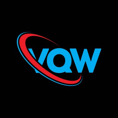 VQW logosu. VQW mektubu. VQW harf logosu tasarımı. Çember ve büyük harfli monogram logosuna bağlı VQW logosu. Teknoloji, iş ve emlak markası için VQW tipografisi.