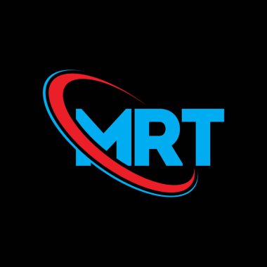 MRT logosu. MRT mektubu. MRT harf logosu tasarımı. Çember ve büyük harfli monogram logosuna bağlı MRT logosu. Teknoloji, iş ve emlak markası MRT tipografisi.