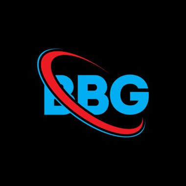 BBG logosu. BBG harfi. BBG harfli logo tasarımı. Çember ve büyük harfli monogram logosuna bağlı BBG logosu. Teknoloji, iş ve emlak markası için BBG tipografisi.