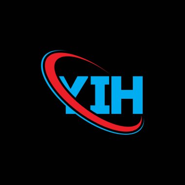 YIH logosu. YIH harfi. YIH harf logosu tasarımı. Çember ve büyük harfli monogram logosuyla birleştirilmiş YIH logosu. Teknoloji, iş ve emlak markası için YIH tipografisi.