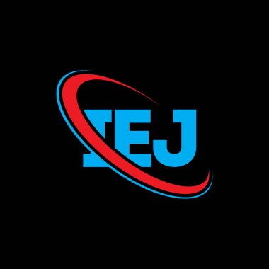 IEJ logosu. IEJ mektubu. IEJ mektup logosu tasarımı. Daireye ve büyük harfli monogram logosuna bağlı baş harfler. Teknoloji, iş ve emlak markası için IEJ tipografisi.