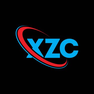 XZC logosu. XZC harfi. XZC harf logosu tasarımı. Çember ve büyük harfli monogram logosuna bağlı XZC logosu. Teknoloji, iş ve emlak markası için XZC tipografisi.