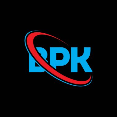 BPK logosu. BPK mektubu. BPK mektup logosu tasarımı. Çember ve büyük harfli monogram logosuna bağlı baş harfler BPK logosu. Teknoloji, iş ve emlak markası için BPK tipografisi.