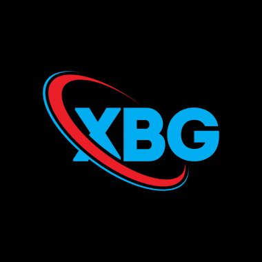 XBG logosu. XBG harfi. XBG harf logosu tasarımı. Çember ve büyük harfli monogram logosuna bağlı XBG logosu. Teknoloji, iş ve emlak markası için XBG tipografisi.