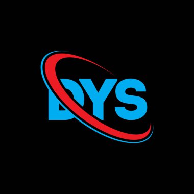 DYS logosu. DYS mektubu. DYS mektup logosu tasarımı. Daire ve büyük harfli monogram logosuna bağlı DYS logosu. Teknoloji, iş ve emlak markası için DYS tipografisi.