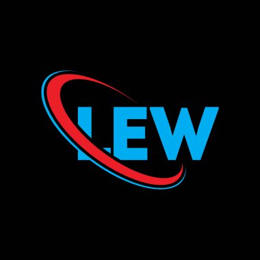 LEW logosu. LEW mektup. LEW harfli logo tasarımı. Çember ve büyük harfli monogram logosuna bağlı baş harfler LEW logosu. Teknoloji, iş ve emlak markası için LEW tipografisi.