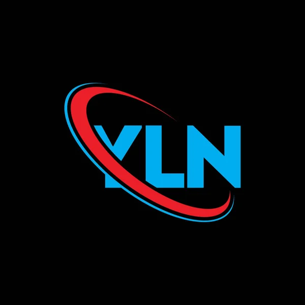 Logo Yln List Yln Projekt Logo Litery Yln Inicjały Logo — Wektor stockowy