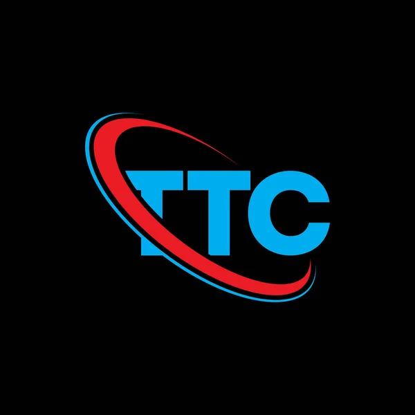 Logo Ttc Lettera Ttc Design Del Logo Della Lettera Ttc — Vettoriale Stock