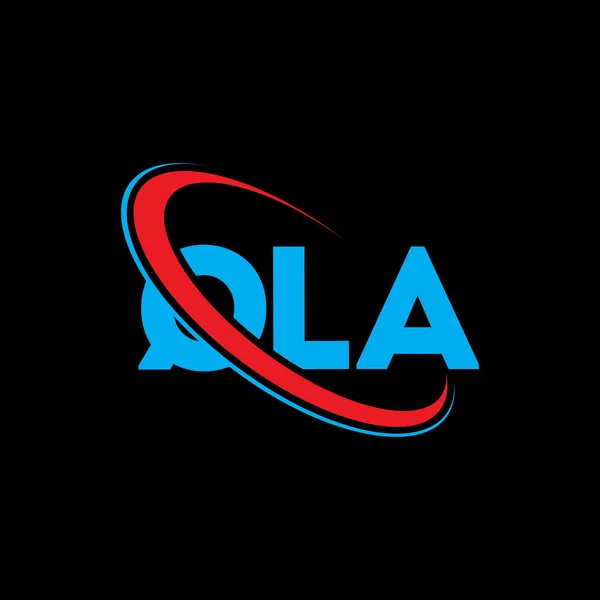 Qla Logo Qla Brief Design Des Qla Schriftzugs Initialen Qla — Stockvektor