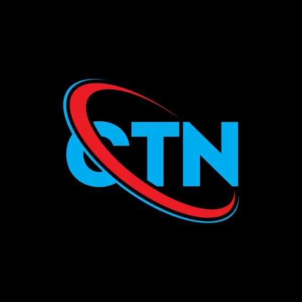 Logo Ctn Ctn Dopis Návrh Loga Ctn Iniciály Logo Ctn — Stockový vektor