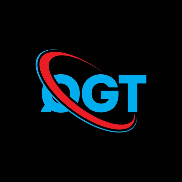 Qgt Qgt Qgt 디자인 Qgt 로고는 대문자 로고와 연결되어 비즈니스 — 스톡 벡터