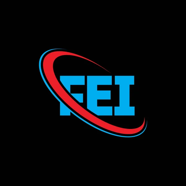 Логотип Fei Лист Fei Дизайн Логотипу Літери Fei Ініційований Логотип — стоковий вектор