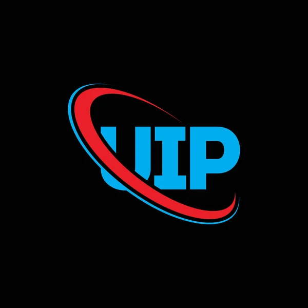 Uip Logotypen Uip Brev Utformning Uip Brevets Logotyp Initialer Uip — Stock vektor