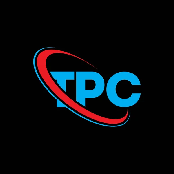 Tpc标志 Tpc信Tpc字母标识设计 用圆形和大写字母标识连接Tpc标识的首字母缩写 商业和房地产品牌的Tpc排版 — 图库矢量图片
