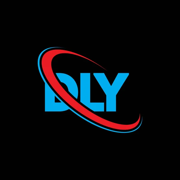 Dly Logo Письмо Дли Дизайн Логотипа Dly Логотип Dly Связан — стоковый вектор