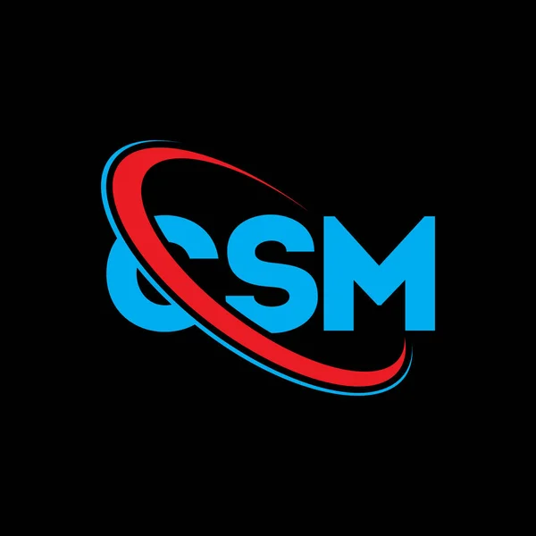 Csm Logotyp Csm Brev Utformning Csm Logotypen Initialer Csm Logotyp — Stock vektor