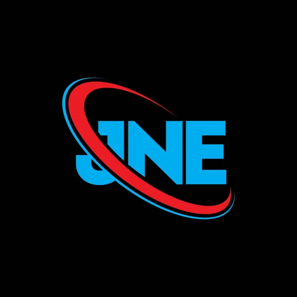 Jne Logo Jne Letter Jne Letter Logo Design Initials Jne — Stock Vector